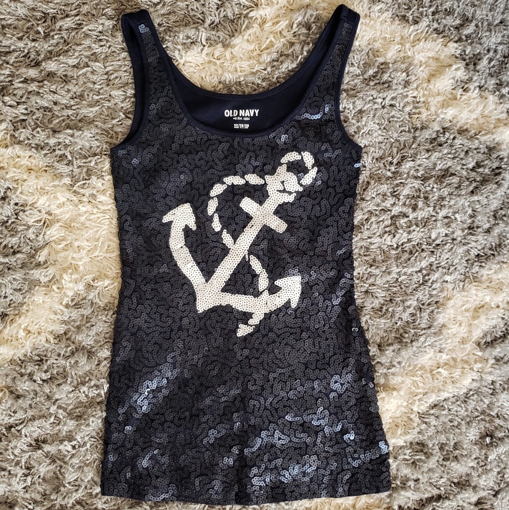 Old Navy sequined tank XS
